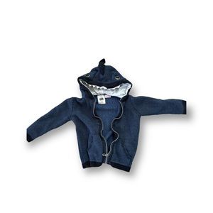 Zara, shark hoodie - 2-8 months- lightly loved